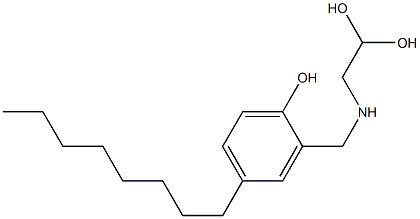 2-[(2,2-Dihydroxyethyl)aminomethyl]-4-octylphenol Struktur