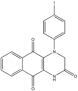 3,4-Dihydro-4-[4-iodophenyl]benzo[g]quinoxaline-2,5,10(1H)-trione Struktur