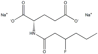 N-(3-Fluorohexanoyl)-L-glutamic acid disodium salt Struktur