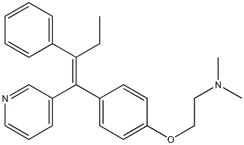 (Z)-2-Phenyl-1-(4-[2-(dimethylamino)ethoxy]phenyl)-1-(3-pyridinyl)-1-butene Struktur