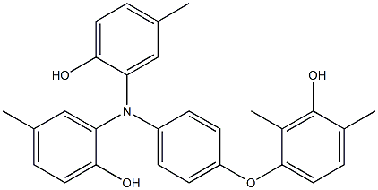 N,N-Bis(2-hydroxy-5-methylphenyl)-4-(3-hydroxy-2,4-dimethylphenoxy)benzenamine Struktur