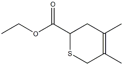 4,5-Dimethyl-3,6-dihydro-2H-thiopyran-2-carboxylic acid ethyl ester Struktur