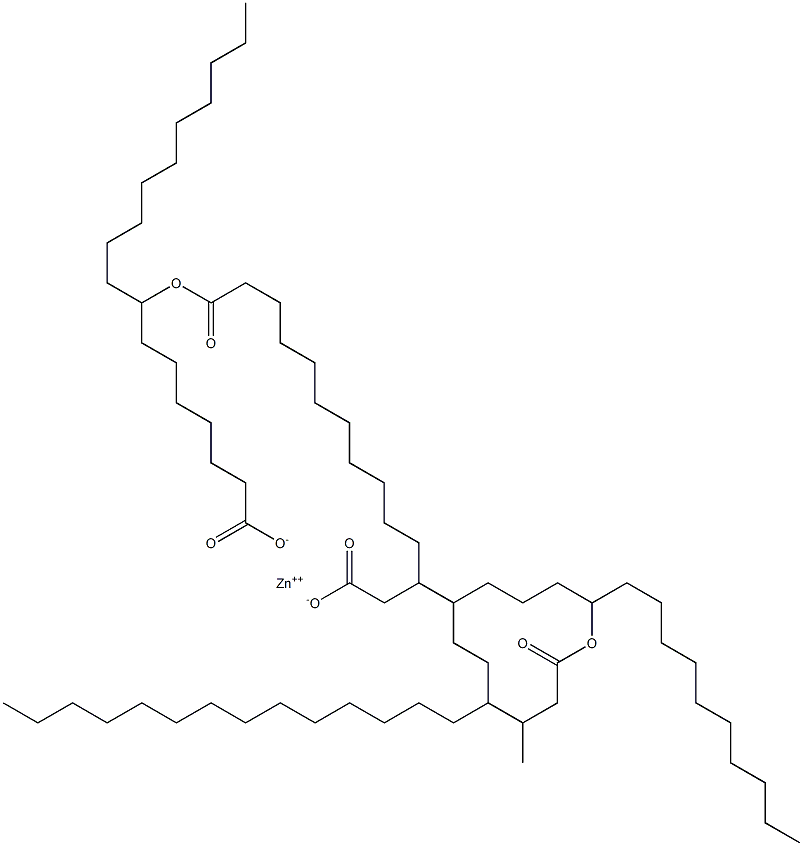 Bis(8-stearoyloxystearic acid)zinc salt Struktur