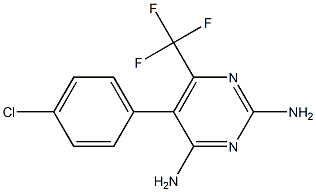 5-(4-Chlorophenyl)-6-(trifluoromethyl)pyrimidine-2,4-diamine Struktur