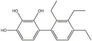 4-(2,3,4-Triethylphenyl)benzene-1,2,3-triol Struktur