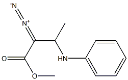 3-Anilino-2-diazobutyric acid methyl ester Struktur