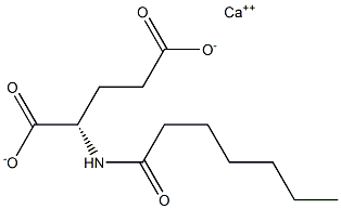 N-Enanthoylglutamic acid calcium salt Struktur