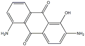 1-Hydroxy-2,5-diaminoanthraquinone Struktur