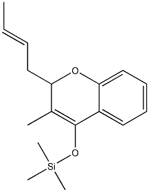 2-(2-Butenyl)-3-methyl-4-(trimethylsilyloxy)-2H-1-benzopyran Struktur