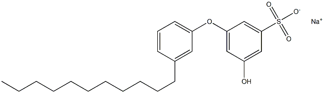 5-Hydroxy-3'-undecyl[oxybisbenzene]-3-sulfonic acid sodium salt Struktur