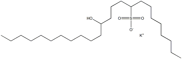 13-Hydroxytetracosane-9-sulfonic acid potassium salt Struktur