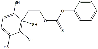 Thiocarbonic acid O-[2-[(tetrahydrothiophen)-2-yl]ethyl]O-phenyl ester Struktur