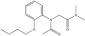 2'-Butoxy-N-(N,N-dimethylcarbamoylmethyl)acetanilide Struktur