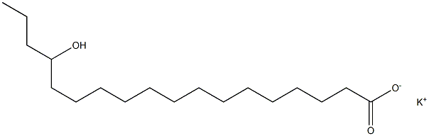 15-Hydroxystearic acid potassium salt Struktur