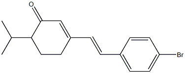 6-Isopropyl-3-[(E)-2-(4-bromophenyl)ethenyl]-2-cyclohexen-1-one Struktur