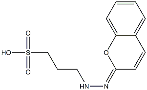 3-[N'-(2H-1-Benzopyran-2-ylidene)hydrazino]propane-1-sulfonic acid Struktur