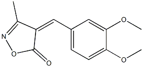 3-Methyl-4-(3,4-dimethoxybenzylidene)isoxazol-5(4H)-one Struktur