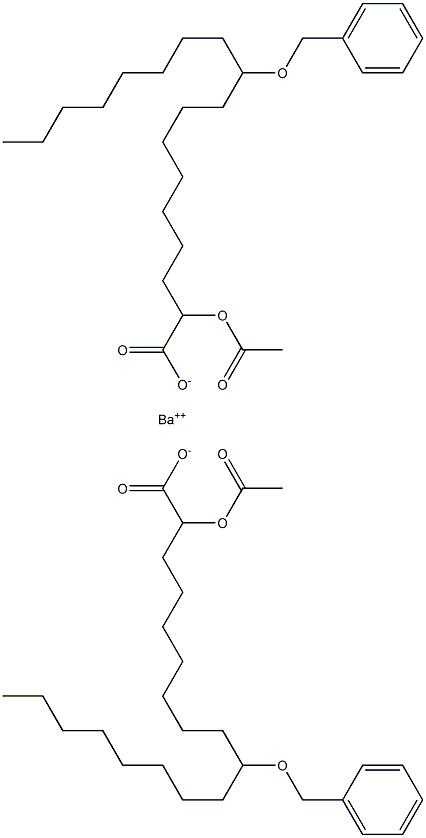 Bis(10-benzyloxy-2-acetyloxystearic acid)barium salt Struktur