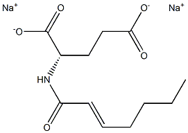 N-(2-Heptenoyl)glutamic acid disodium salt Struktur