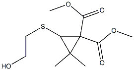 3-(2-Hydroxyethyl)thio-2,2-dimethylcyclopropane-1,1-dicarboxylic acid dimethyl ester Struktur