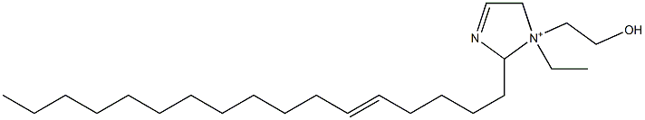 1-Ethyl-2-(5-heptadecenyl)-1-(2-hydroxyethyl)-3-imidazoline-1-ium Struktur