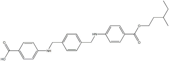 4,4'-[p-Phenylenebis(methylene)bis(imino)]bis[benzoic acid (3-methylpentyl)] ester Struktur