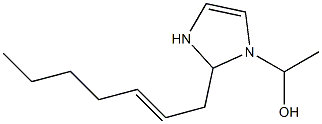 1-(1-Hydroxyethyl)-2-(2-heptenyl)-4-imidazoline Struktur