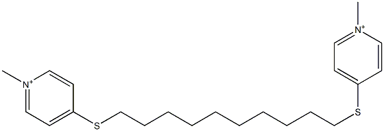 4,4'-[1,10-Decanediylbis(thio)]bis(1-methylpyridinium) Struktur