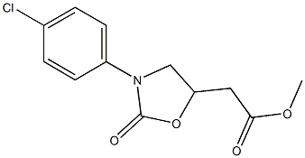 3-(4-Chlorophenyl)-2-oxooxazolidine-5-acetic acid methyl ester Struktur