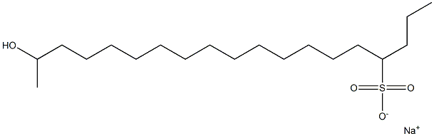 18-Hydroxynonadecane-4-sulfonic acid sodium salt Struktur