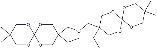 3,3'-[Oxybis(methylene)]bis(3-ethyl-9,9-dimethyl-1,5,7,11-tetraoxaspiro[5.5]undecane) Struktur