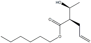 (2R,3S)-2-Allyl-3-hydroxybutyric acid hexyl ester Struktur