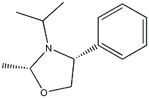 (2R,4R)-2-Methyl-3-isopropyl-4-phenyloxazolidine Struktur