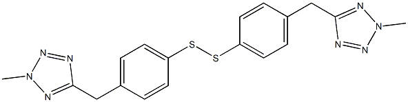 Bis-[4-[(2-methyl-2H-tetrazol-5-yl)methyl]phenyl] persulfide Struktur