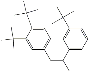 1-(3,4-Di-tert-butylphenyl)-2-(3-tert-butylphenyl)propane Struktur