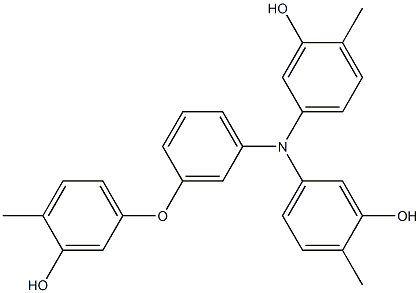 N,N-Bis(3-hydroxy-4-methylphenyl)-3-(3-hydroxy-4-methylphenoxy)benzenamine Struktur