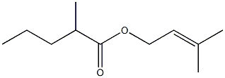 2-Methylpentanoic acid 3-methyl-2-butenyl ester Struktur