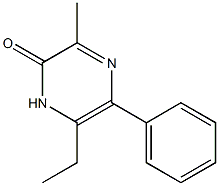 3-Methyl-5-phenyl-6-ethylpyrazin-2(1H)-one Struktur