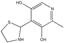 2-Methyl-4-(thiazolidin-2-yl)pyridine-3,5-diol Struktur