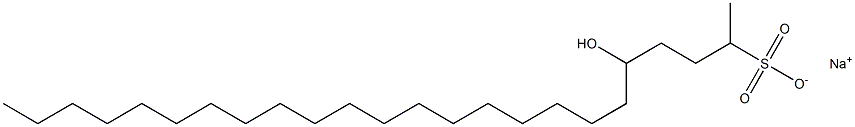 5-Hydroxytetracosane-2-sulfonic acid sodium salt Struktur