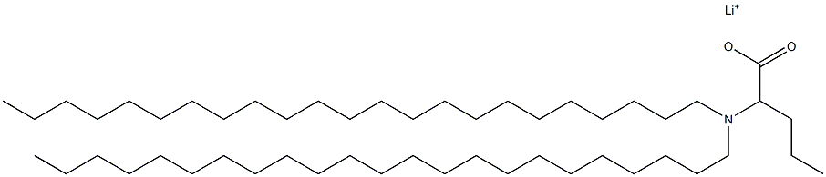 2-(Ditricosylamino)valeric acid lithium salt Struktur