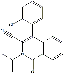 2-Isopropyl-4-(2-chlorophenyl)-3-cyanoisoquinolin-1(2H)-one Struktur