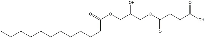 Succinic acid hydrogen 1-[2-hydroxy-3-(dodecanoyloxy)propyl] ester Struktur