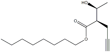 (2R,3S)-3-Hydroxy-2-(2-propynyl)butyric acid octyl ester Struktur