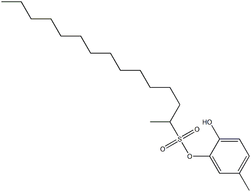 2-Pentadecanesulfonic acid 2-hydroxy-5-methylphenyl ester Struktur