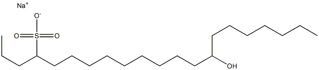 14-Hydroxyhenicosane-4-sulfonic acid sodium salt Struktur