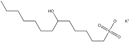 6-Hydroxytridecane-1-sulfonic acid potassium salt Struktur