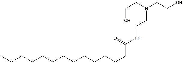 N-[2-[Bis(2-hydroxyethyl)amino]ethyl]tetradecanamide Struktur