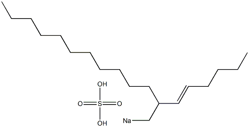 Sulfuric acid 2-(1-hexenyl)tridecyl=sodium ester salt Struktur