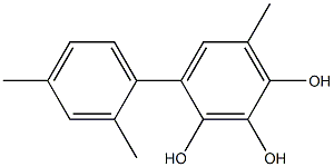 4-(2,4-Dimethylphenyl)-6-methylbenzene-1,2,3-triol Struktur